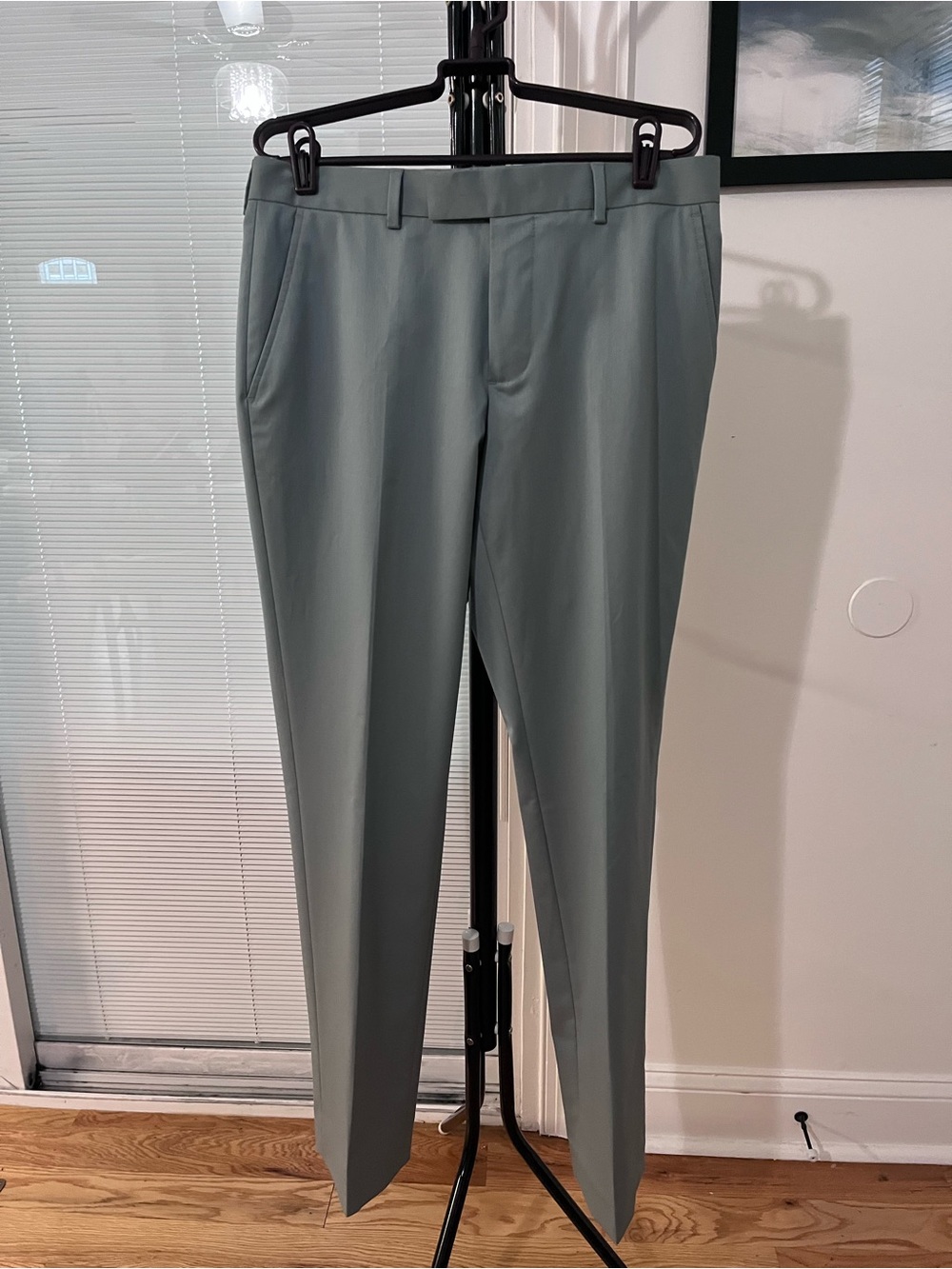 Men's Tailored Dress Pants in Sage Green